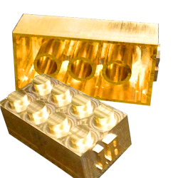 Deep milled soplid brass bullding block